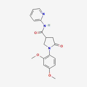 molecular formula C18H19N3O4 B4623401 1-(2,4-dimethoxyphenyl)-5-oxo-N-pyridin-2-ylpyrrolidine-3-carboxamide 