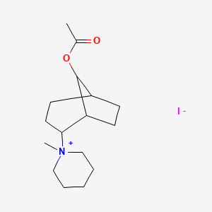molecular formula C16H28INO2 B4623406 1-[8-(acetyloxy)bicyclo[3.2.1]oct-2-yl]-1-methylpiperidinium iodide 