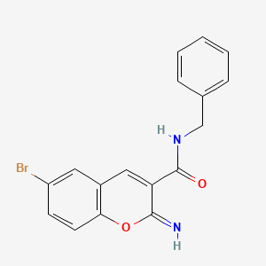 molecular formula C17H13BrN2O2 B4623413 N-benzyl-6-bromo-2-imino-2H-chromene-3-carboxamide 