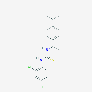 molecular formula C19H22Cl2N2S B4623431 N-[1-(4-sec-butylphenyl)ethyl]-N'-(2,4-dichlorophenyl)thiourea 