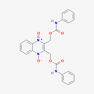 molecular formula C24H20N4O6 B4623453 (1,4-二氧代-2,3-喹喔啉二亚甲基)双(亚甲基)双(苯甲酸酯) 