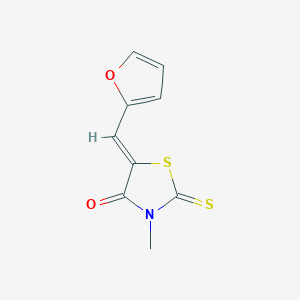 molecular formula C9H7NO2S2 B4623468 5-(2-呋喃基亚甲基)-3-甲基-2-硫代-1,3-噻唑烷-4-酮 CAS No. 29095-35-0