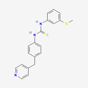 molecular formula C20H19N3S2 B4623511 N-[3-(甲硫基)苯基]-N'-[4-(4-吡啶基甲基)苯基]硫脲 