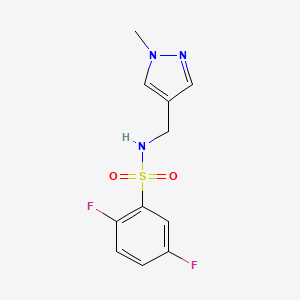 molecular formula C11H11F2N3O2S B4623515 2,5-difluoro-N-[(1-methyl-1H-pyrazol-4-yl)methyl]benzenesulfonamide 