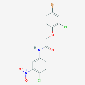 molecular formula C14H9BrCl2N2O4 B4623619 2-(4-bromo-2-chlorophenoxy)-N-(4-chloro-3-nitrophenyl)acetamide CAS No. 6634-77-1