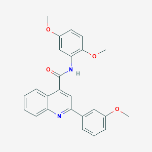 molecular formula C25H22N2O4 B4623662 N-(2,5-dimethoxyphenyl)-2-(3-methoxyphenyl)-4-quinolinecarboxamide 
