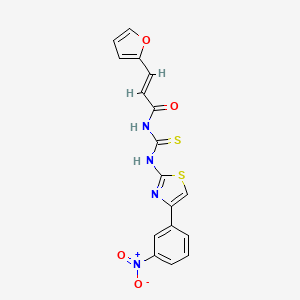 molecular formula C17H12N4O4S2 B4623681 3-(2-furyl)-N-({[4-(3-nitrophenyl)-1,3-thiazol-2-yl]amino}carbonothioyl)acrylamide 