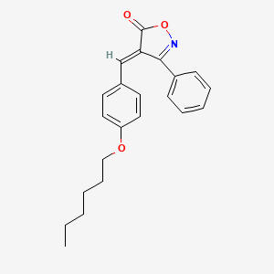 molecular formula C22H23NO3 B4623685 4-[4-(hexyloxy)benzylidene]-3-phenyl-5(4H)-isoxazolone 