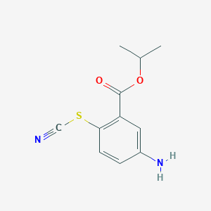 molecular formula C11H12N2O2S B4623716 isopropyl 5-amino-2-thiocyanatobenzoate 