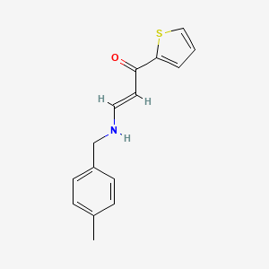 molecular formula C15H15NOS B4623725 3-[(4-甲基苄基)氨基]-1-(2-噻吩基)-2-丙烯-1-酮 