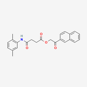 molecular formula C24H23NO4 B4623775 2-(2-萘基)-2-氧代乙基 4-[(2,5-二甲苯基)氨基]-4-氧代丁酸酯 