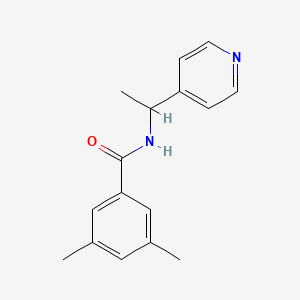 3,5-dimethyl-N-[1-(4-pyridinyl)ethyl]benzamide