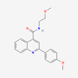 molecular formula C20H20N2O3 B4623820 N-(2-methoxyethyl)-2-(4-methoxyphenyl)-4-quinolinecarboxamide 