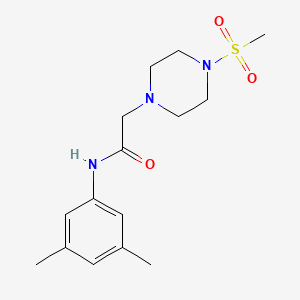 molecular formula C15H23N3O3S B4623837 N-(3,5-dimethylphenyl)-2-[4-(methylsulfonyl)-1-piperazinyl]acetamide 