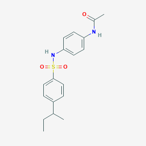 molecular formula C18H22N2O3S B4623879 N-(4-{[(4-叔丁基苯基)磺酰基]氨基}苯基)乙酰胺 