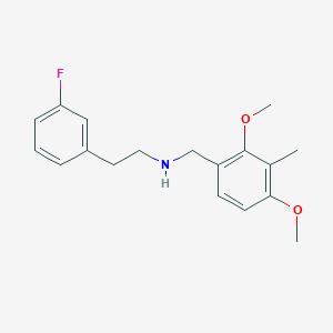 molecular formula C18H22FNO2 B4623893 (2,4-dimethoxy-3-methylbenzyl)[2-(3-fluorophenyl)ethyl]amine 