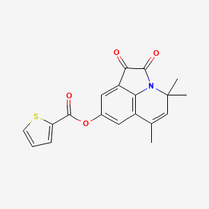 molecular formula C19H15NO4S B4623897 4,4,6-三甲基-1,2-二氧代-1,2-二氢-4H-吡咯并[3,2,1-ij]喹啉-8-基 2-噻吩甲酸酯 