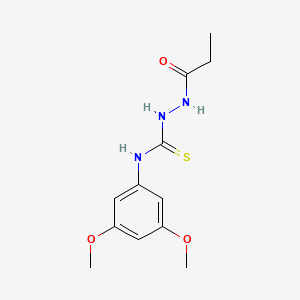 molecular formula C12H17N3O3S B4623919 N-(3,5-二甲氧基苯基)-2-丙酰肼硫代甲酰胺 