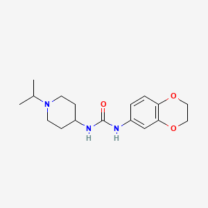 molecular formula C17H25N3O3 B4623927 N-(2,3-dihydro-1,4-benzodioxin-6-yl)-N'-(1-isopropyl-4-piperidinyl)urea 