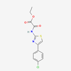 molecular formula C13H11ClN2O3S B4623933 乙酸[4-(4-氯苯基)-1,3-噻唑-2-基]氨基(氧代)乙酯 CAS No. 74531-91-2
