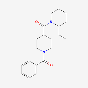 molecular formula C20H28N2O2 B4623939 1-[(1-苯甲酰-4-哌啶基)羰基]-2-乙基哌啶 