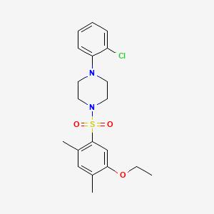 molecular formula C20H25ClN2O3S B4623956 1-(2-氯苯基)-4-[(5-乙氧基-2,4-二甲苯基)磺酰基]哌嗪 