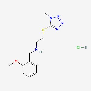 molecular formula C12H18ClN5OS B4623990 盐酸N-(2-甲氧基苄基)-2-[(1-甲基-1H-四唑-5-基)硫代]乙胺 