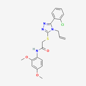 molecular formula C21H21ClN4O3S B4624013 2-{[4-allyl-5-(2-chlorophenyl)-4H-1,2,4-triazol-3-yl]thio}-N-(2,4-dimethoxyphenyl)acetamide 