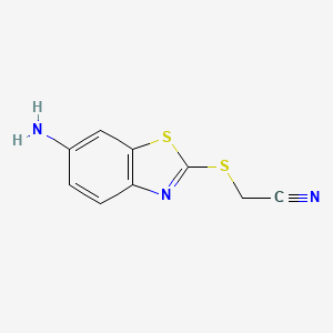 molecular formula C9H7N3S2 B4624018 [(6-氨基-1,3-苯并噻唑-2-基)硫代]乙腈 
