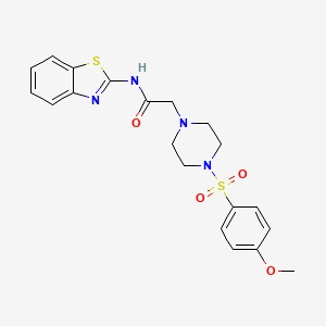 molecular formula C20H22N4O4S2 B4624028 N-1,3-benzothiazol-2-yl-2-{4-[(4-methoxyphenyl)sulfonyl]-1-piperazinyl}acetamide 