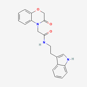 molecular formula C20H19N3O3 B4624029 N-[2-(1H-indol-3-yl)ethyl]-2-(3-oxo-2,3-dihydro-4H-1,4-benzoxazin-4-yl)acetamide 