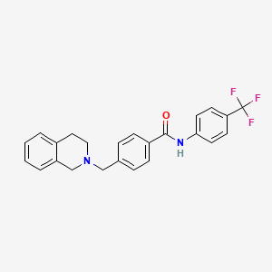 molecular formula C24H21F3N2O B4624034 4-(3,4-dihydro-2(1H)-isoquinolinylmethyl)-N-[4-(trifluoromethyl)phenyl]benzamide 