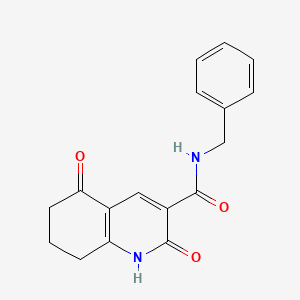 molecular formula C17H16N2O3 B4624044 N-苄基-2,5-二氧代-1,2,5,6,7,8-六氢-3-喹啉甲酰胺 