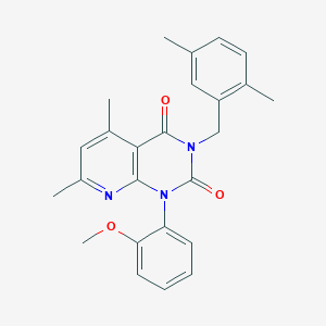 molecular formula C25H25N3O3 B4624052 3-(2,5-dimethylbenzyl)-1-(2-methoxyphenyl)-5,7-dimethylpyrido[2,3-d]pyrimidine-2,4(1H,3H)-dione 