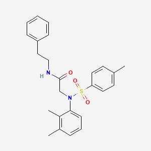 molecular formula C25H28N2O3S B4624072 N~2~-(2,3-dimethylphenyl)-N~2~-[(4-methylphenyl)sulfonyl]-N~1~-(2-phenylethyl)glycinamide 