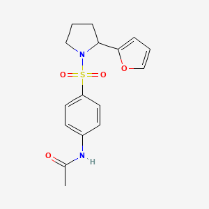 molecular formula C16H18N2O4S B4624079 N-(4-{[2-(2-呋喃基)-1-吡咯烷基]磺酰}苯基)乙酰胺 