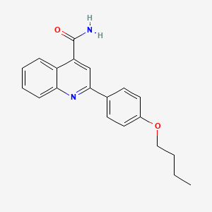 molecular formula C20H20N2O2 B4624092 2-(4-丁氧基苯基)-4-喹啉甲酰胺 