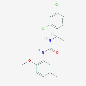 molecular formula C17H18Cl2N2O2 B4624107 N-[1-(2,4-dichlorophenyl)ethyl]-N'-(2-methoxy-5-methylphenyl)urea 
