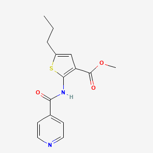 molecular formula C15H16N2O3S B4624136 methyl 2-(isonicotinoylamino)-5-propyl-3-thiophenecarboxylate 