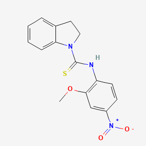molecular formula C16H15N3O3S B4624155 N-(2-methoxy-4-nitrophenyl)-1-indolinecarbothioamide 