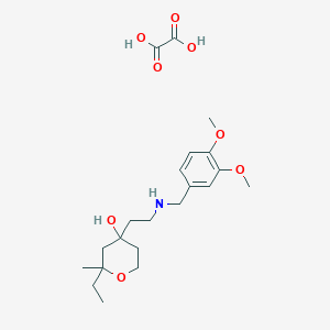 molecular formula C21H33NO8 B4624163 4-{2-[(3,4-dimethoxybenzyl)amino]ethyl}-2-ethyl-2-methyltetrahydro-2H-pyran-4-ol ethanedioate (salt) 