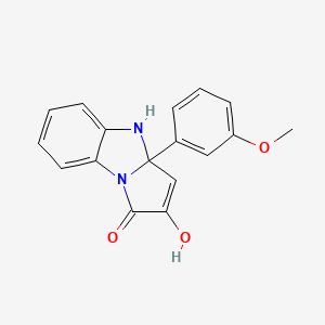 molecular formula C17H14N2O3 B4624174 2-hydroxy-3a-(3-methoxyphenyl)-3a,4-dihydro-1H-pyrrolo[1,2-a]benzimidazol-1-one 