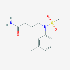 molecular formula C12H18N2O3S B4624185 4-[(3-methylphenyl)(methylsulfonyl)amino]butanamide 