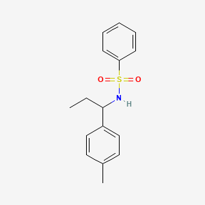 molecular formula C16H19NO2S B4624189 N-[1-(4-methylphenyl)propyl]benzenesulfonamide 