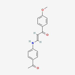 molecular formula C18H17NO3 B4624209 3-[(4-acetylphenyl)amino]-1-(4-methoxyphenyl)-2-propen-1-one 