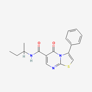 molecular formula C17H17N3O2S B4624211 N-(sec-butyl)-5-oxo-3-phenyl-5H-[1,3]thiazolo[3,2-a]pyrimidine-6-carboxamide 