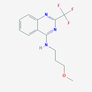 molecular formula C13H14F3N3O B4624226 N-(3-甲氧基丙基)-2-(三氟甲基)-4-喹唑啉胺 
