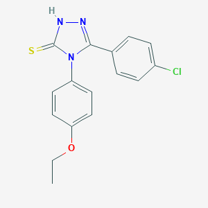 molecular formula C16H14ClN3OS B462427 5-(4-氯苯基)-4-(4-乙氧苯基)-4H-1,2,4-三唑-3-硫醇 CAS No. 592537-85-4