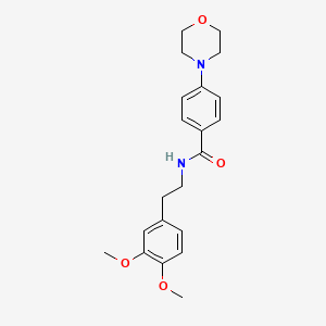 molecular formula C21H26N2O4 B4624274 N-[2-(3,4-dimethoxyphenyl)ethyl]-4-(4-morpholinyl)benzamide 
