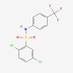 B4624291 2,5-dichloro-N-[4-(trifluoromethyl)phenyl]benzenesulfonamide CAS No. 107491-60-1